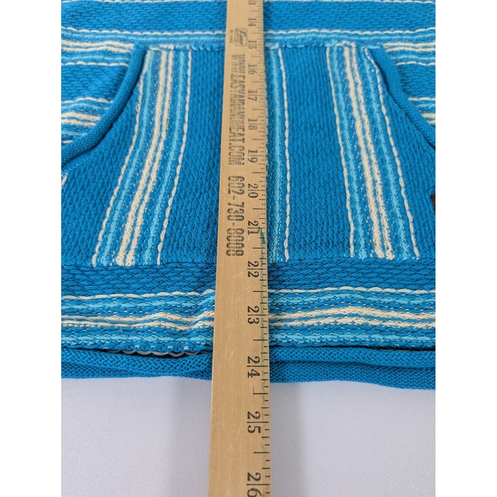 Dixxon Flannel Co. Baja Hoodie Pullover Women Small Striped Knit Kangaroo Pocket - Picture 9 of 11